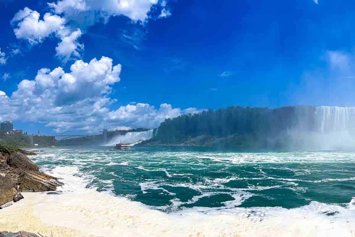 Panoramic view of Niagara Falls.