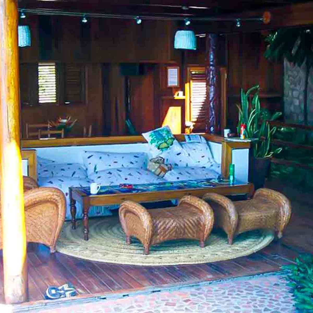 Outdoor lounging area, reminiscent of the serene attractions in St. Lucia.